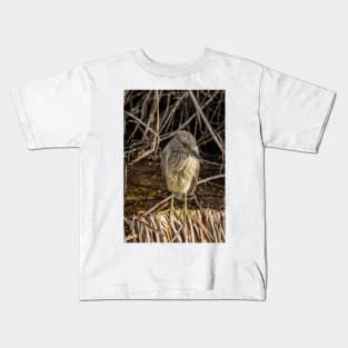 Juvenile Black Crowned Night Heron Kids T-Shirt